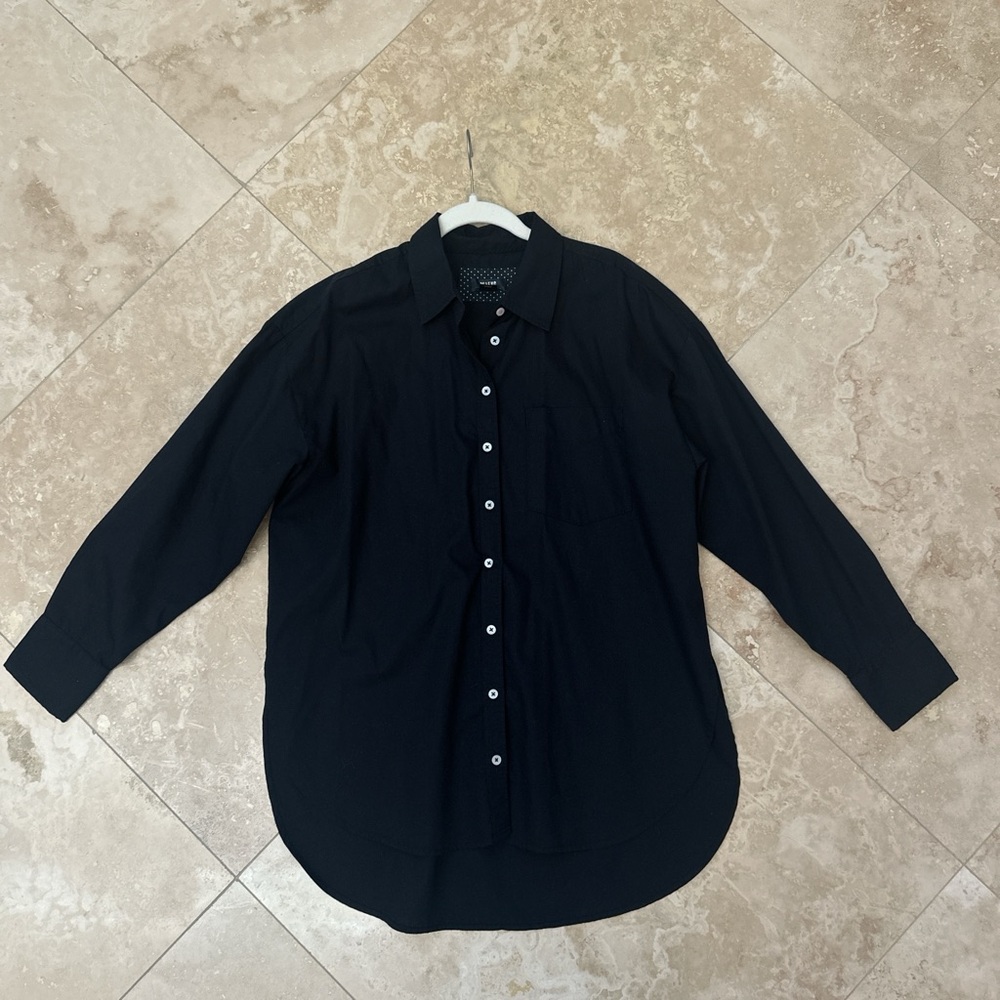 Maeve Black Casual Button Down Shirt